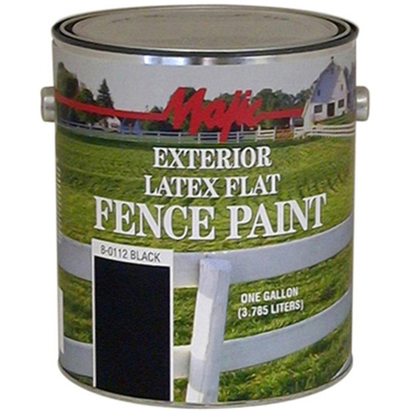 Majic Paints 8-0112-1 FENCE PAINT GAL BLACK LATEX 2425108